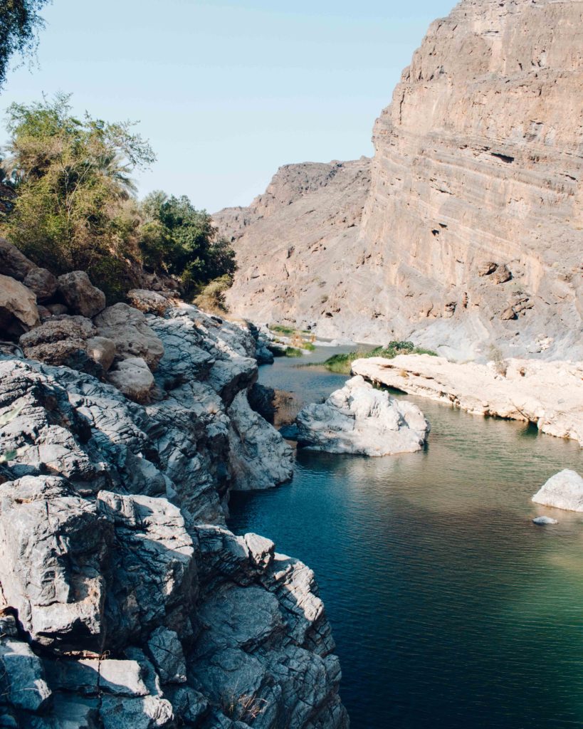 Green waters in Wadi Arbaeen